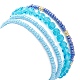 Set di braccialetti con ciondoli in lega di smalto e policotone (cotone poliestere) 4 pz 4 stile malocchio San Valentino BJEW-JB09618-02-5
