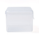 プラスチックビーズ収納ケース  収納ボックス  長方形  透明  11.9x8.6x6.6cm CON-E017-13-5