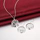 Trendy Silver Plated Brass Bridal Party Jewelry Sets SJEW-BB12246-2