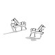 Rhodium Plated Sterling Silver Stud Earrings EJEW-BB67168-P-5