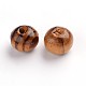 Perles rondes en bois naturel WOOD-Q009-6mm-LF-2