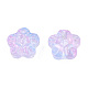 Transparent Spray Painted Glass Beads X-GLAA-N035-029-G02-2