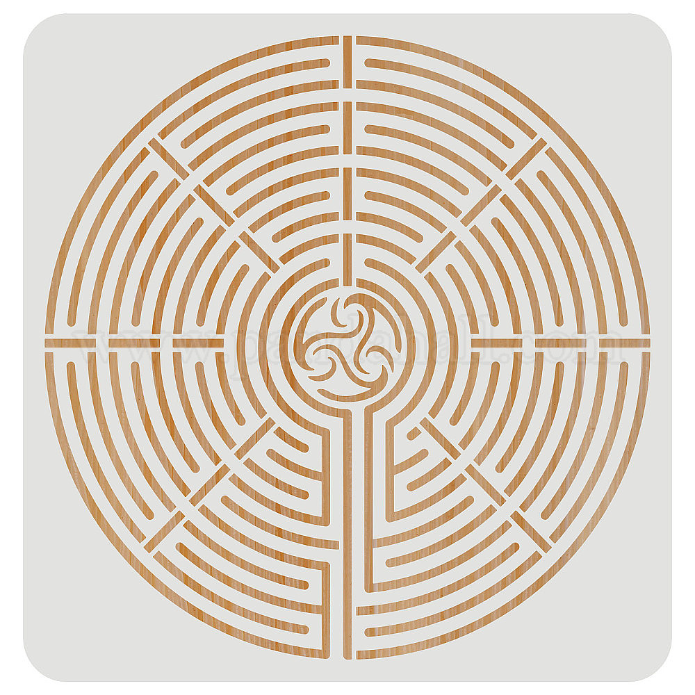 Wholesale FINGERINSPIRE Maze Stencil 30x30cm Reusable Yoga Meditation