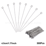 300 шт. штифты из нержавеющей стали 304, цвет нержавеющей стали, 45 мм, отверстие : 2 мм, штифты : 0.7 мм