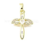 Латунные микро проложить кубического циркония подвески KK-V007-43G