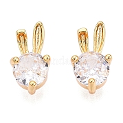 Латунные микропаве прозрачные кубические циркониевые подвески KK-T073-24G