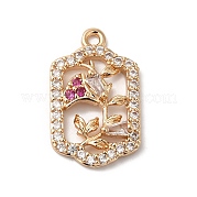 Латунные микро проложить кубического циркония подвески KK-C062-061G