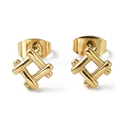 Серьги-гвоздики из нержавеющей стали 304 EJEW-Q788-04G