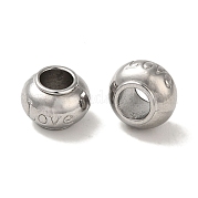 Европейские бусины из нержавеющей стали 304 STAS-K285-25P