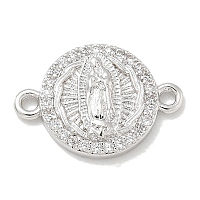 Стойка покрытие латунь микропаве прозрачный кубический цирконий религия дева мария соединительные подвески&nbsp;KK-L224-094P-05