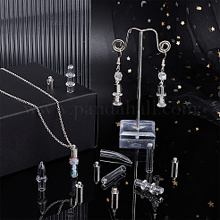 16 комплект из 8 подвесок в виде прозрачных стеклянных бутылок GLAA-AR0001-26