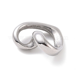 304ステンレススチールリンクリング  ツイストハート  ミックスカラー  13x16x7mm  内径：3.5x11mm&nbsp;STAS-G276-01
