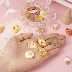 24шт 12 стиля непрозрачные подвески из смолы&nbsp;RESI-TA0001-91