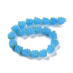 Бусы лэмпворк ручной работы LAMP-Q036-05G