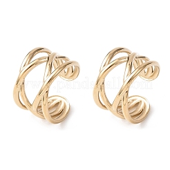 Серьги-каффы из нержавеющей стали 304 в форме буквы С&nbsp;EJEW-K268-86G