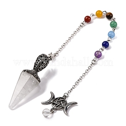 Биолокационные маятники с заостренным шестиугольным конусом из натурального кварца&nbsp;G-Q184-03H-AS