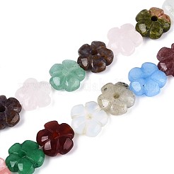 Натуральные и синтетические смешанные каменные бусы пряди G-T142-67