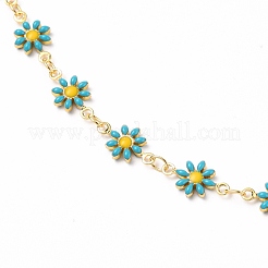 Daisy Link Chain Halsketten & Armbänder Schmuck Sets&nbsp;SJEW-JS01138-02