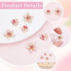 Encantos de esmalte de latón 6pcs 2 estilos&nbsp;KK-BBC0028-32