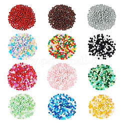 12 Beutel 12 Farben Backfarbe undurchsichtige Glasperle&nbsp;GLAA-TA0002-27
