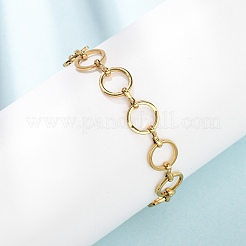 Braccialetti a catena con maglie rotonde in acciaio inossidabile 304 per donna&nbsp;BJEW-F536-02G