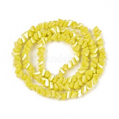 Chapelets de perles en verre opaque électrolytique&nbsp;GLAA-N022-4mm-13