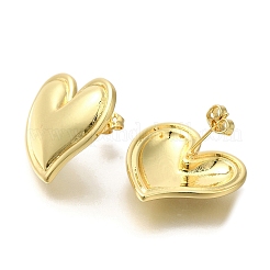 Серьги-гвоздики из латуни с покрытием стойки&nbsp;EJEW-L097-02G