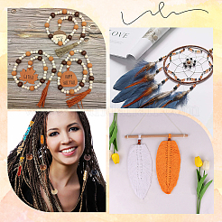 400шт 4 стиля бусины из натурального дерева WOOD-GF0002-16