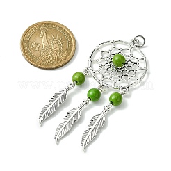 Синтетические бирюзовые окрашенные большие подвески PALLOY-JF02310-02