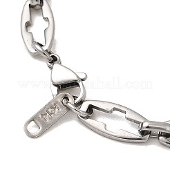 Ожерелья из цепочек с крестообразными звеньями из нержавеющей стали 304 для женщин и мужчин&nbsp;NJEW-JN05431-02