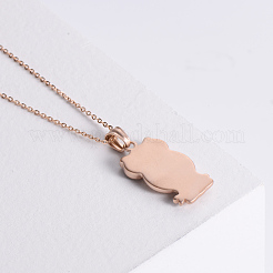 Милые ожерелья с подвесками в виде совы из нержавеющей стали PB2327