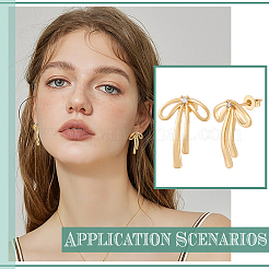 4 пара серег-гвоздиков из латуни с кубическим цирконием для женщин&nbsp;EJEW-BC0001-17G