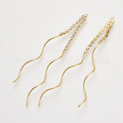 Латунь кисточкой большие кулоны KK-T054-03G-NF