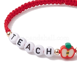 День учителя акриловые бусины плетеные браслеты из бисера мужчины женщины BJEW-TA00605