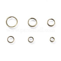 アイアンスプリットリング  ダブルループ丸カン  アンティークブロンズ  4~10x1.4mm  内径：3.3~8.6mm  約5316個/500g&nbsp;IFIN-JQ0001-03AB