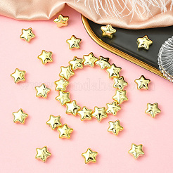 60 шт. гальванопокрытие непрозрачные акриловые бусины&nbsp;PACR-PA0001-04B