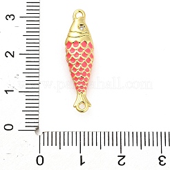 Подвески-рыбки из латуни с эмалью&nbsp;KK-H527-11G-07