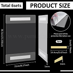 Rechteckiger Acryl-Tischkarten-Displayrahmen und doppelseitiges Klebeband&nbsp;AJEW-WH0609-493B