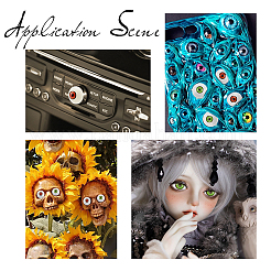 2 пара двухцветных пластиковых глаз для поделок&nbsp;DIY-PH0010-17B