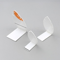 3 шт. 3 размера в форме листа акриловые наклонные подставки для украшений с одним кулоном и ожерельем&nbsp;ODIS-WH20003-04