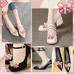 2 шт. съемные пряжки для обуви со стразами из сплава FIND-AR0004-59