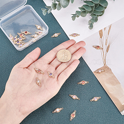 24 шт. 4 стильные латунные микро паве кубического циркония звенья соединители&nbsp;KK-PH0002-38