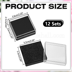 Transparente Aufbewahrungsboxen aus Kunststoff für lose Diamanten&nbsp;CON-WH0083-018B