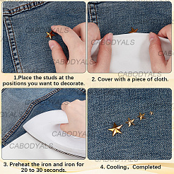 600 pièce 4 styles d'accessoires de costume en alliage et laiton&nbsp;DIY-CY0002-24G