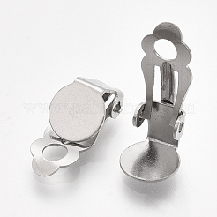 Anlaufgeschützte Ohrclips aus Edelstahl 304&nbsp;X-STAS-T045-33A-P