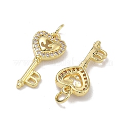 Valentinstag Messing Micro Pave klare Zirkonia Anhänger&nbsp;KK-K420-02A-G
