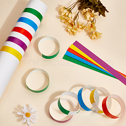 250 pulsera desechable de papel de 5 colores&nbsp;BJEW-GF0001-41