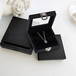 Scatola organizer per gioielli in similpelle&nbsp;CON-WH0087-76