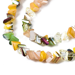 Стеклянные бусины с гальваническим покрытием  EGLA-N002-06D