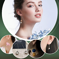 12 пара латунных крючков для сережек 6 стилей KK-GA0001-61